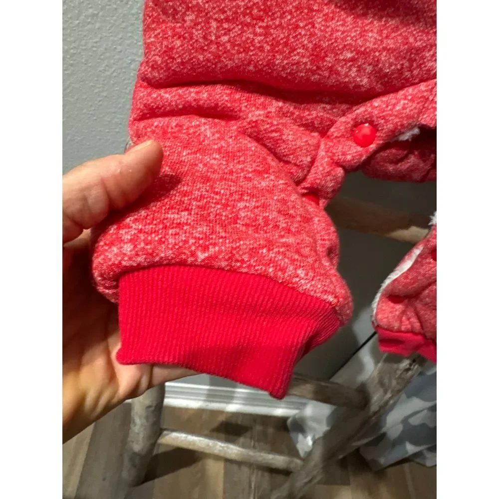 Warm‎ jumpsuit for baby with deer hood snap bottom one piece 3-6 months